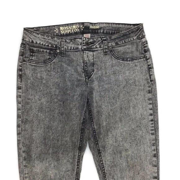 Mossimo Stretch Low Rise Juniors Acid Wash Black Jegging Jeans Womens 11 - Picture 2 of 7
